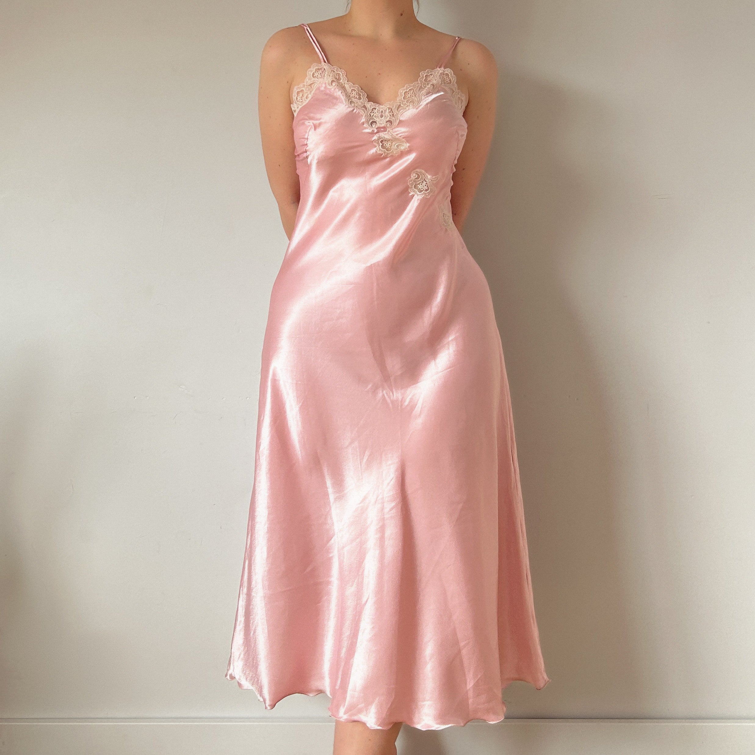 Baby Pink Satin Dress (M) – unibabiez