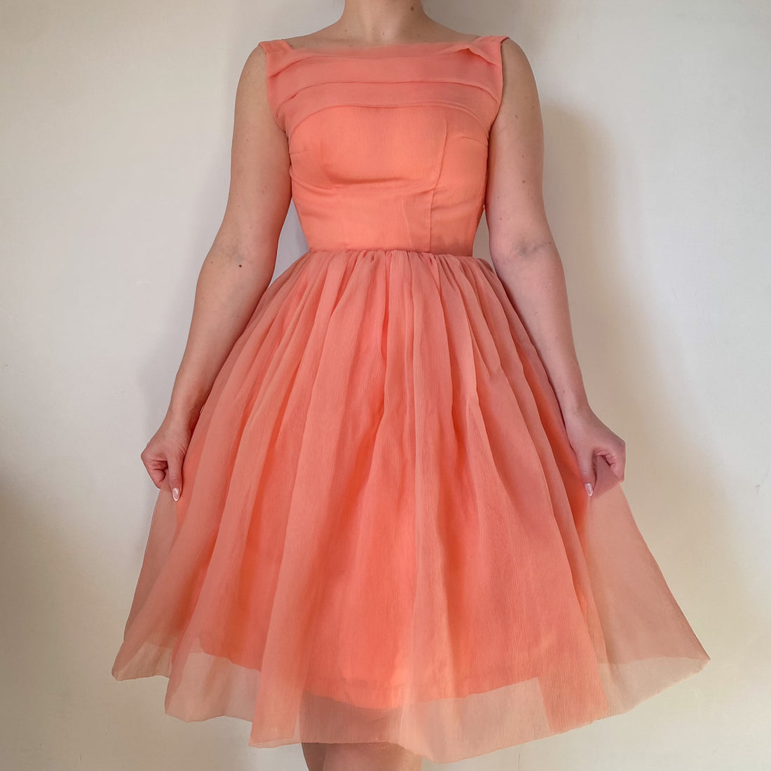 1950s Peach Dress (XS/S)