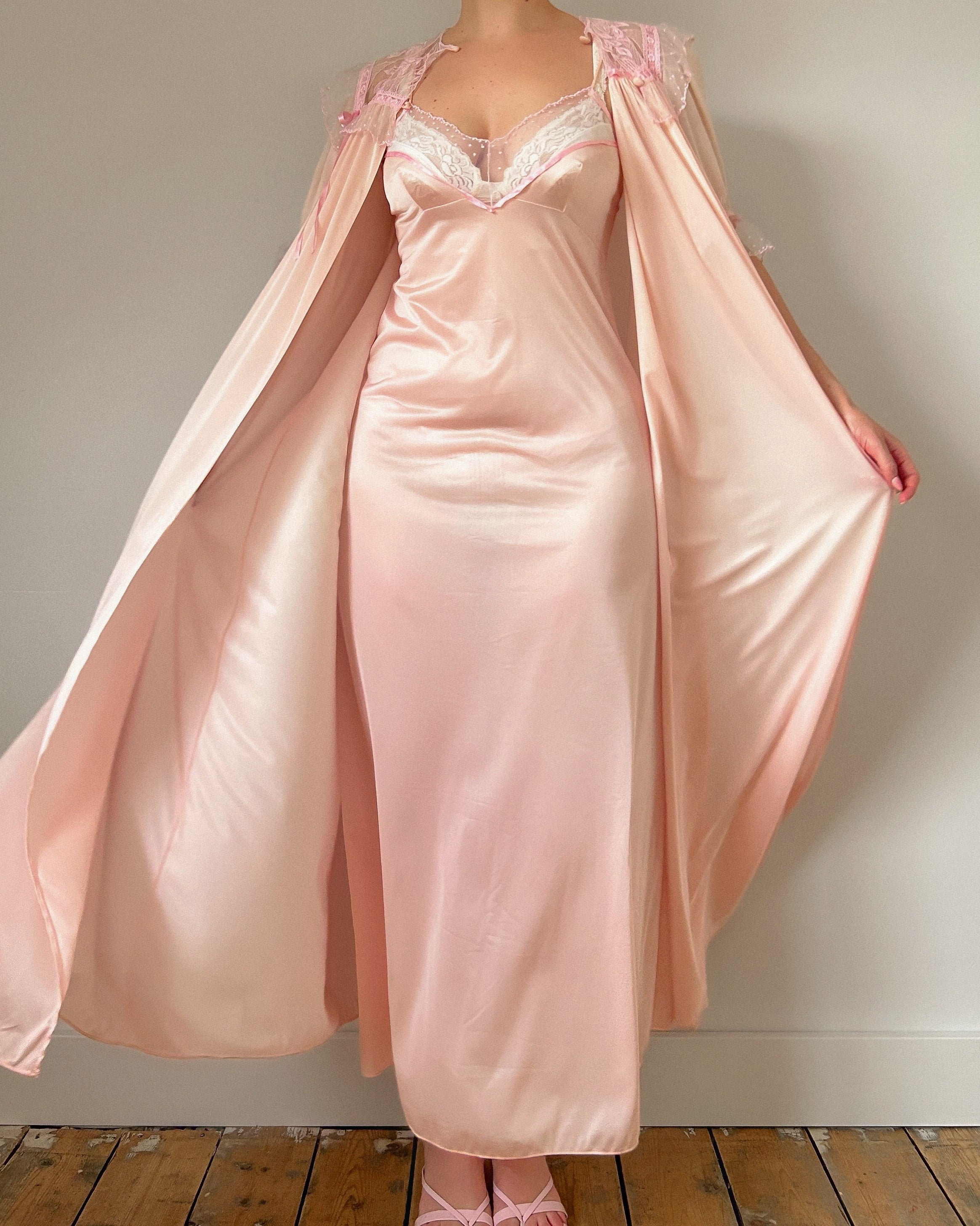 Pink Dream Peignoir Dress Set (S/M)