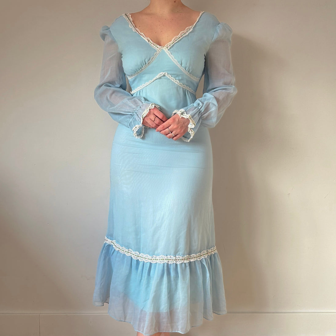 1970s Pale Blue Dress (XS/S)