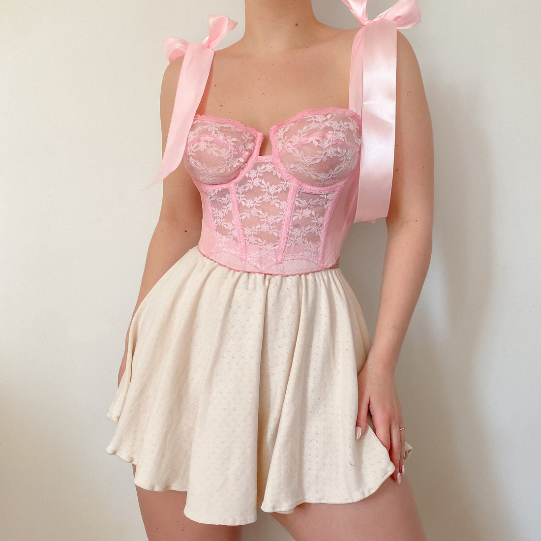 Warners Pink Bow Bustier 80B/75C/85A