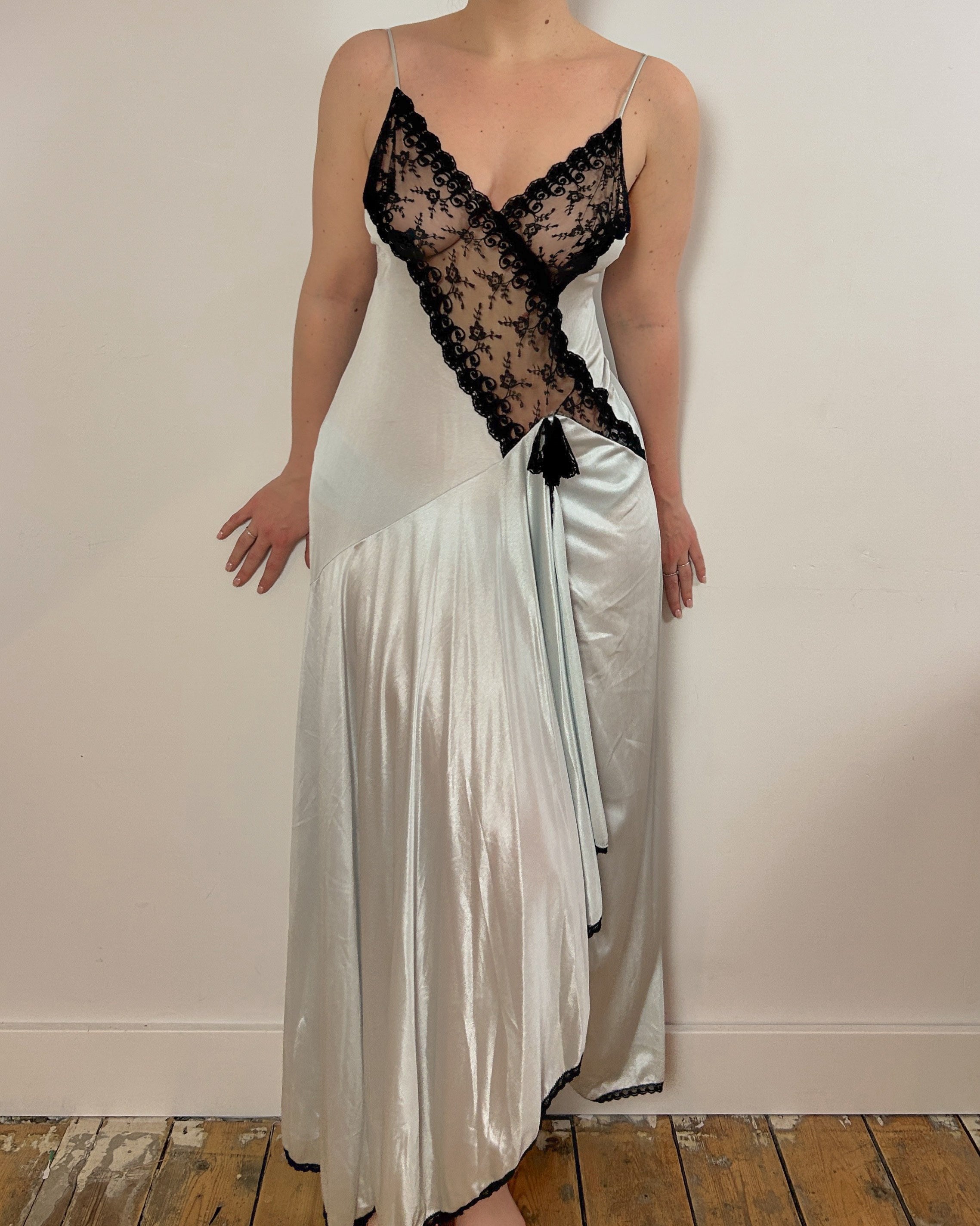 Lace Satin Dress (M)