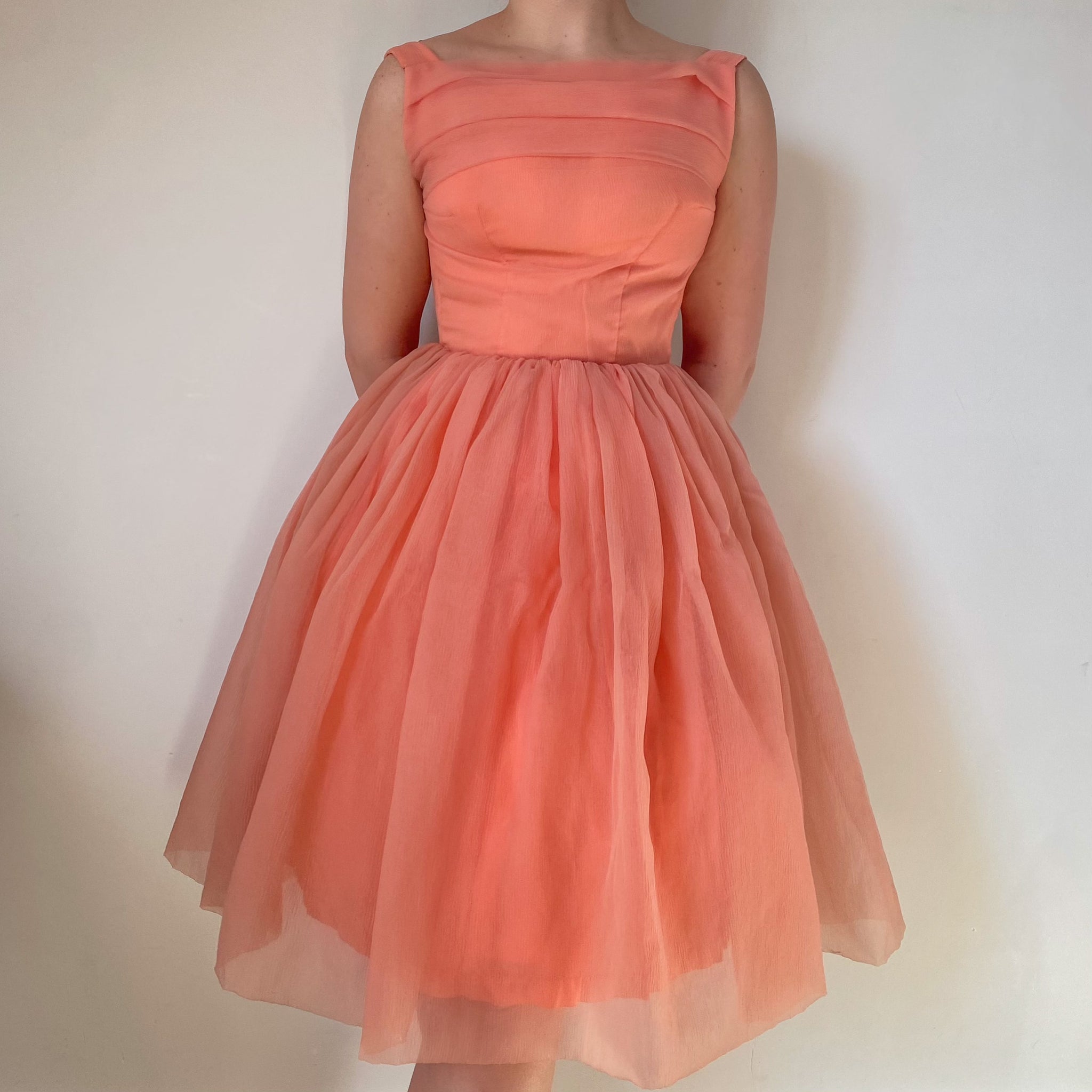 1950s Peach Dress (XS/S)