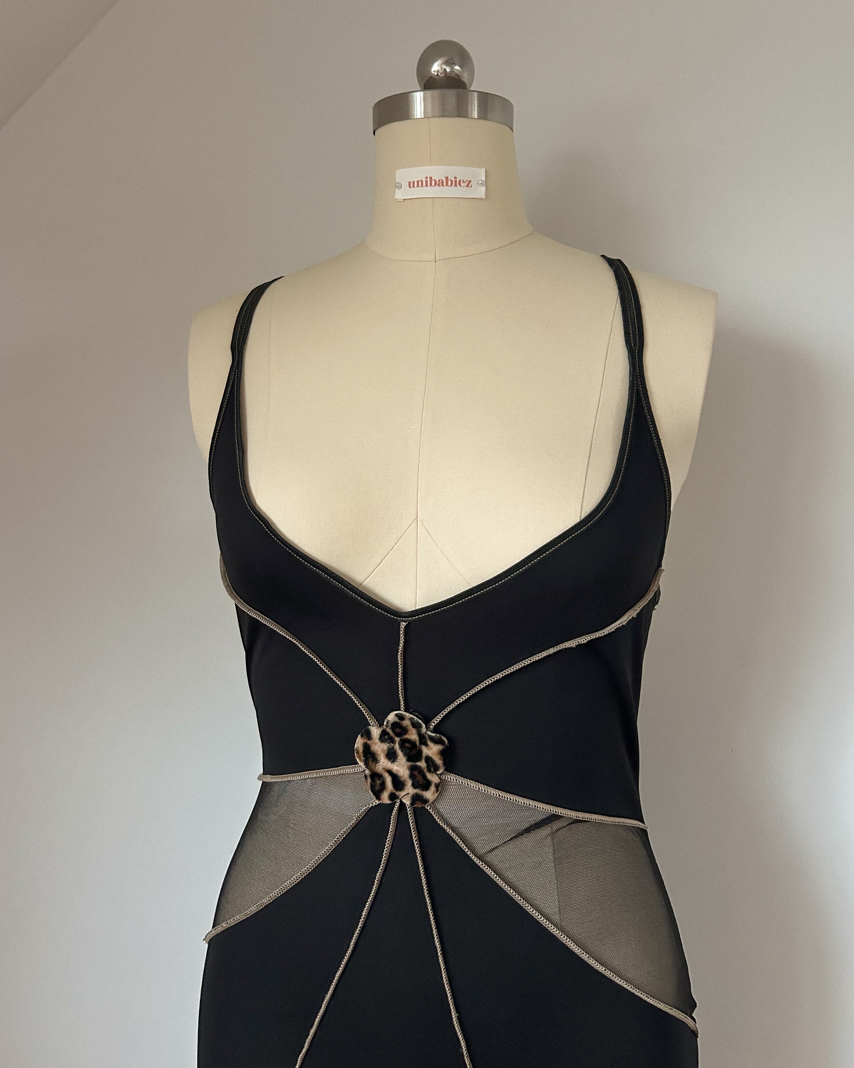 Black Leopard Dress (M/L)