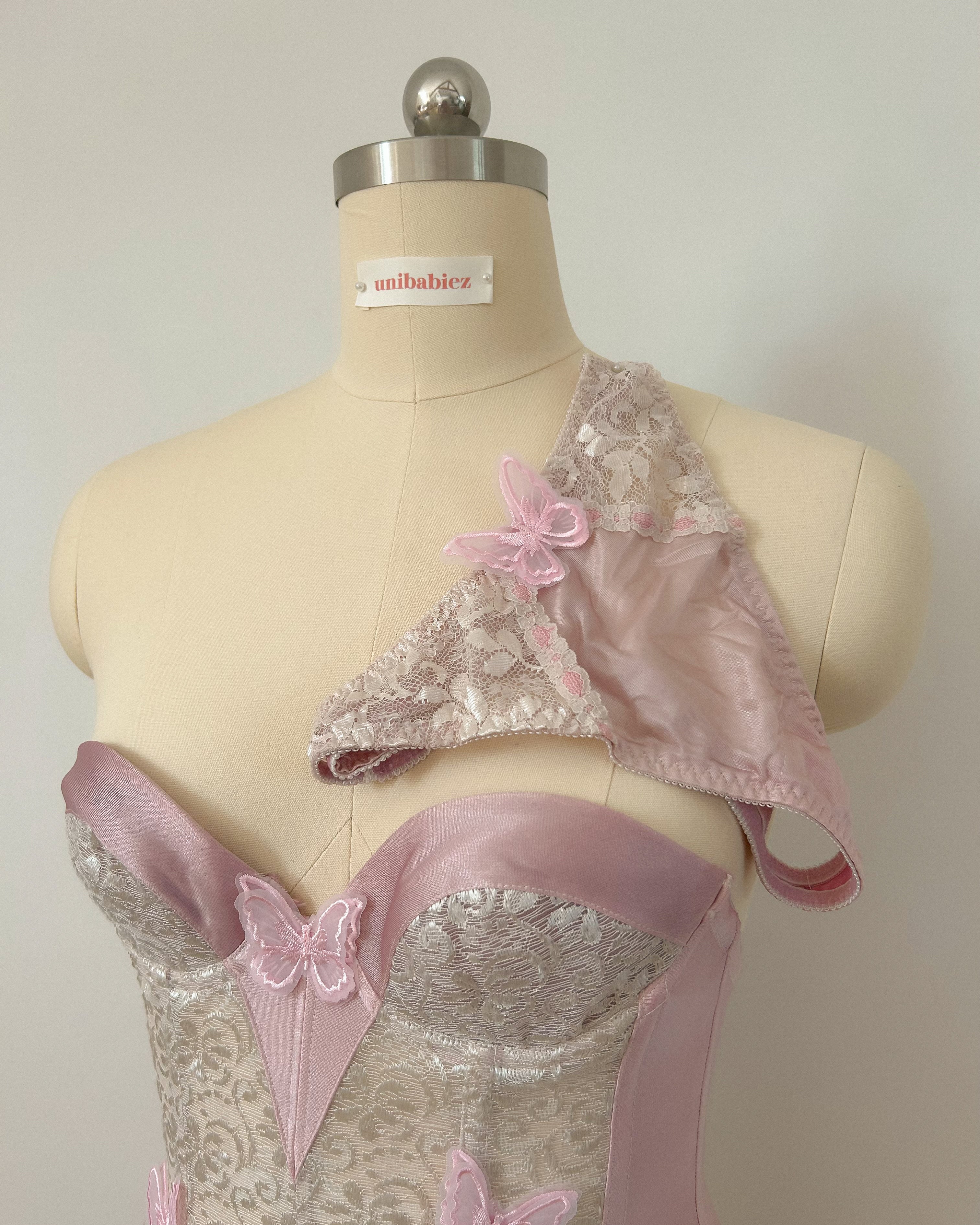 Butterfly Pink Bustier Set 75B/70C/80A