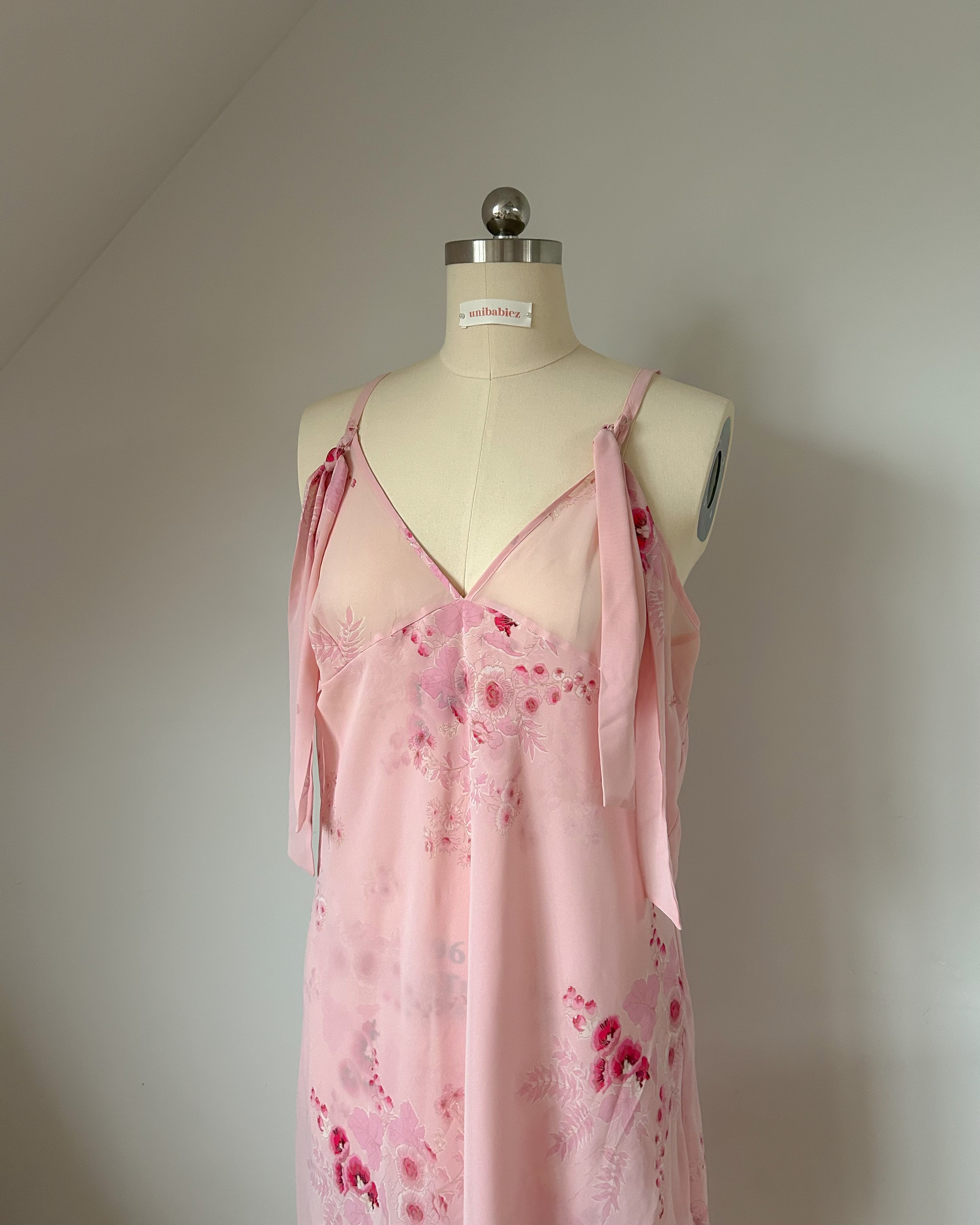 Pink Floral Dress (L/XL)