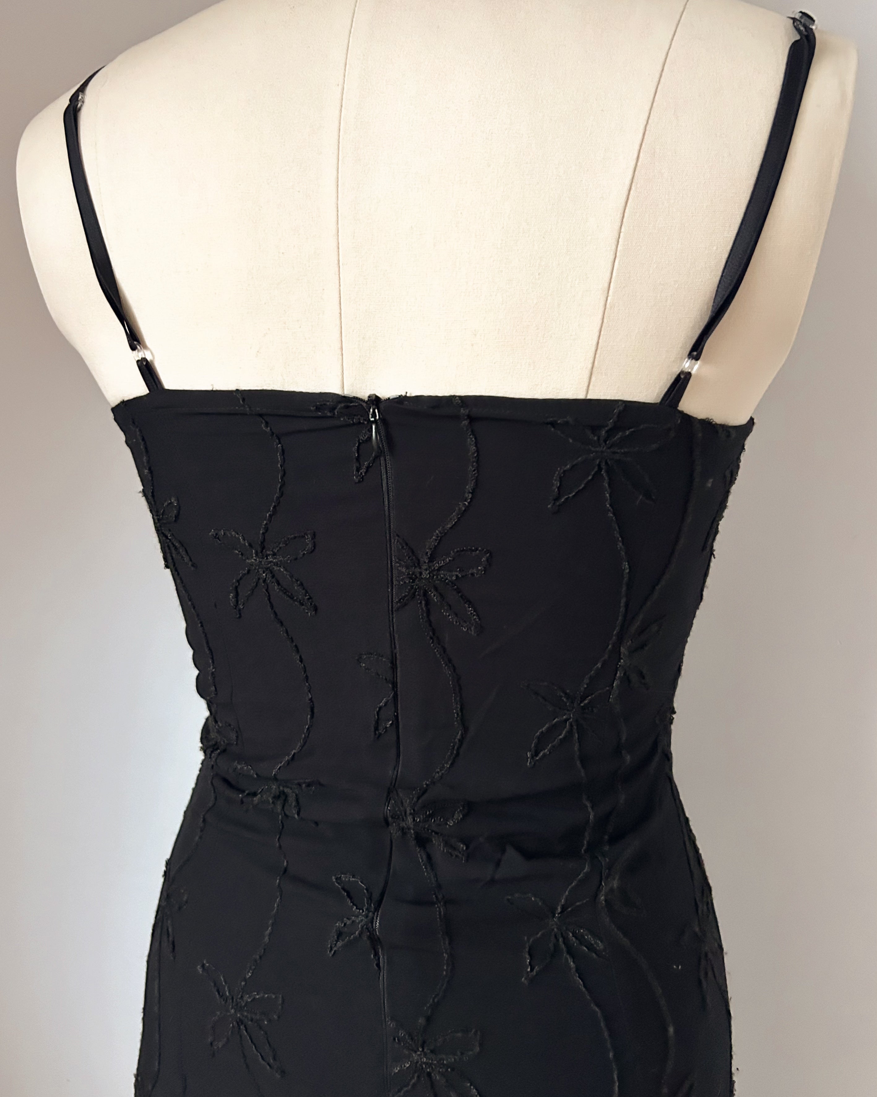 Black Beaded Evening Dress (M)