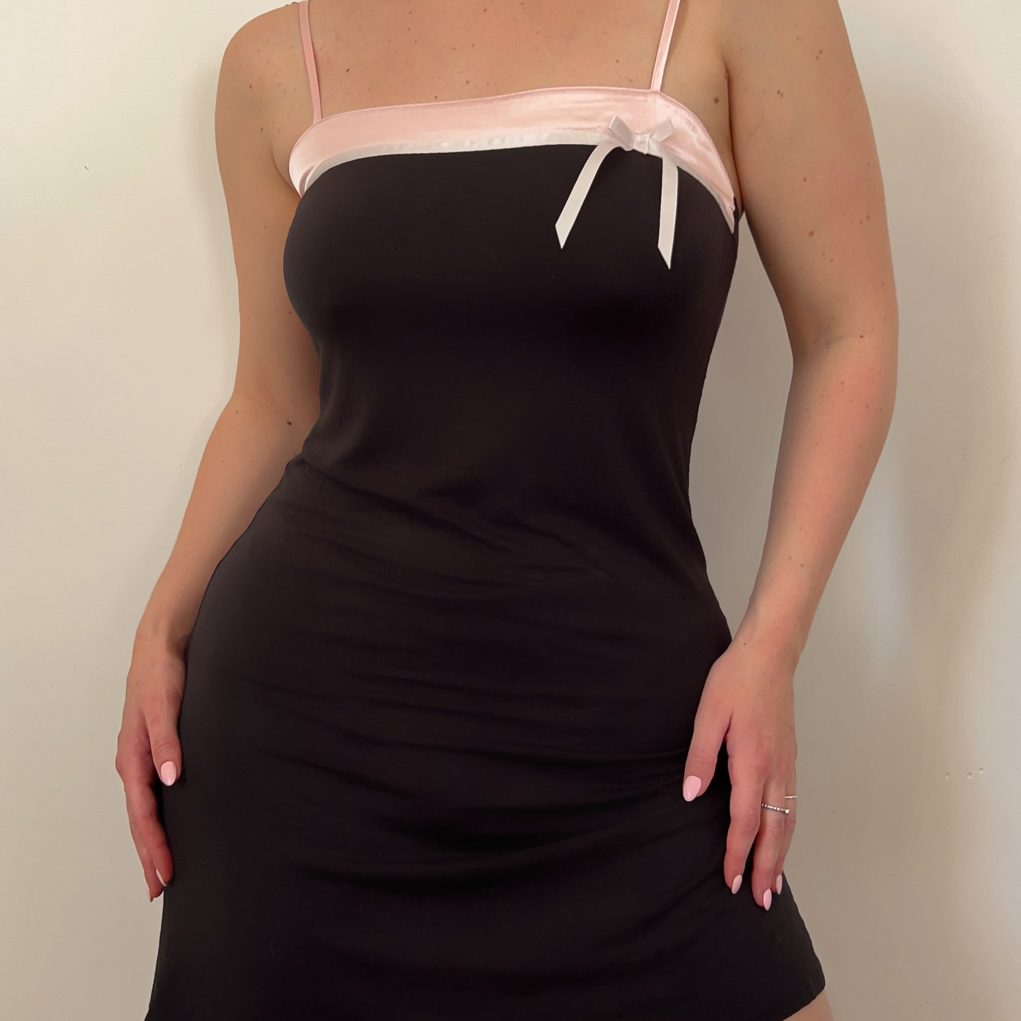 90s Soft Mini Dress (M/L)