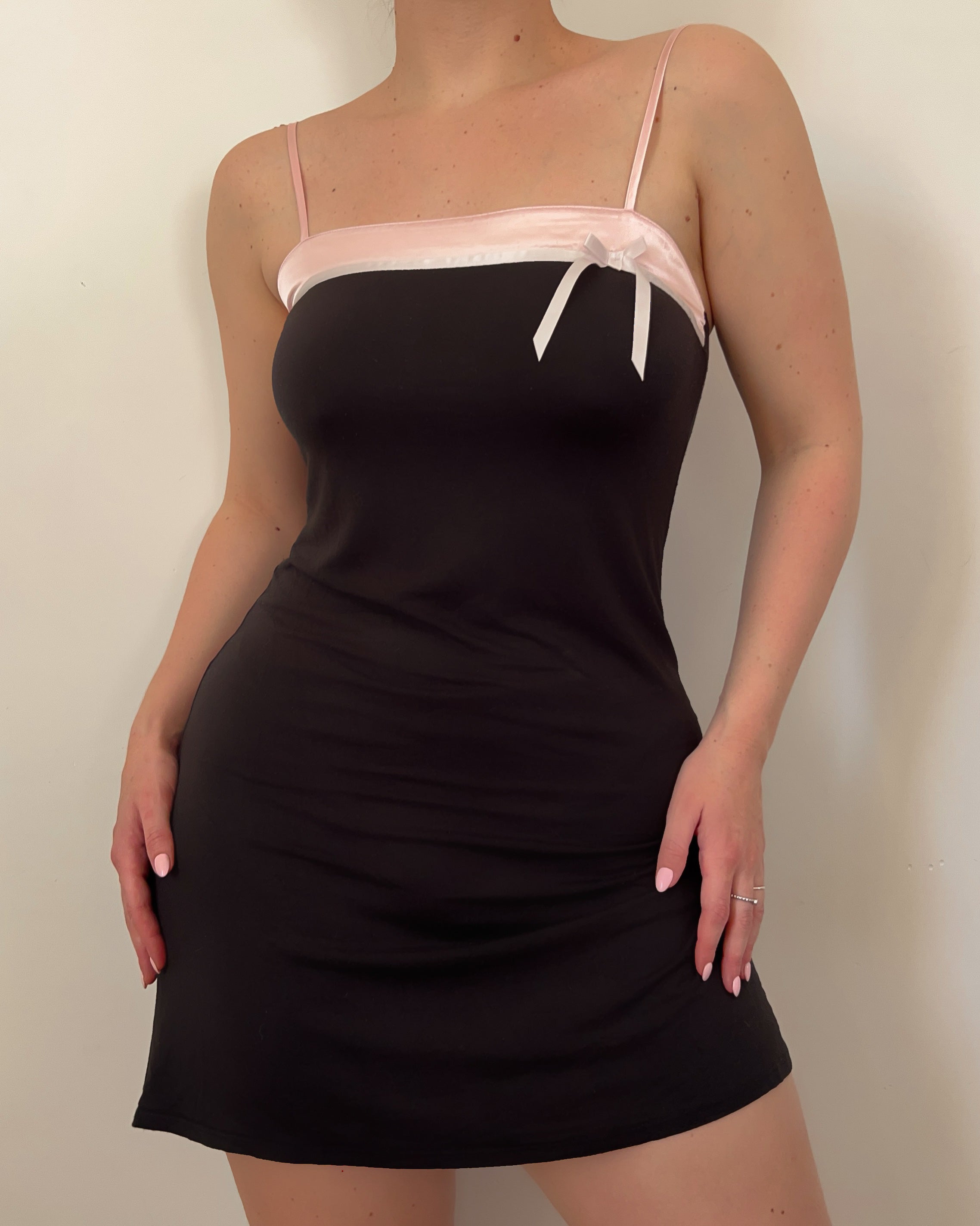 90s Soft Mini Dress (M/L)