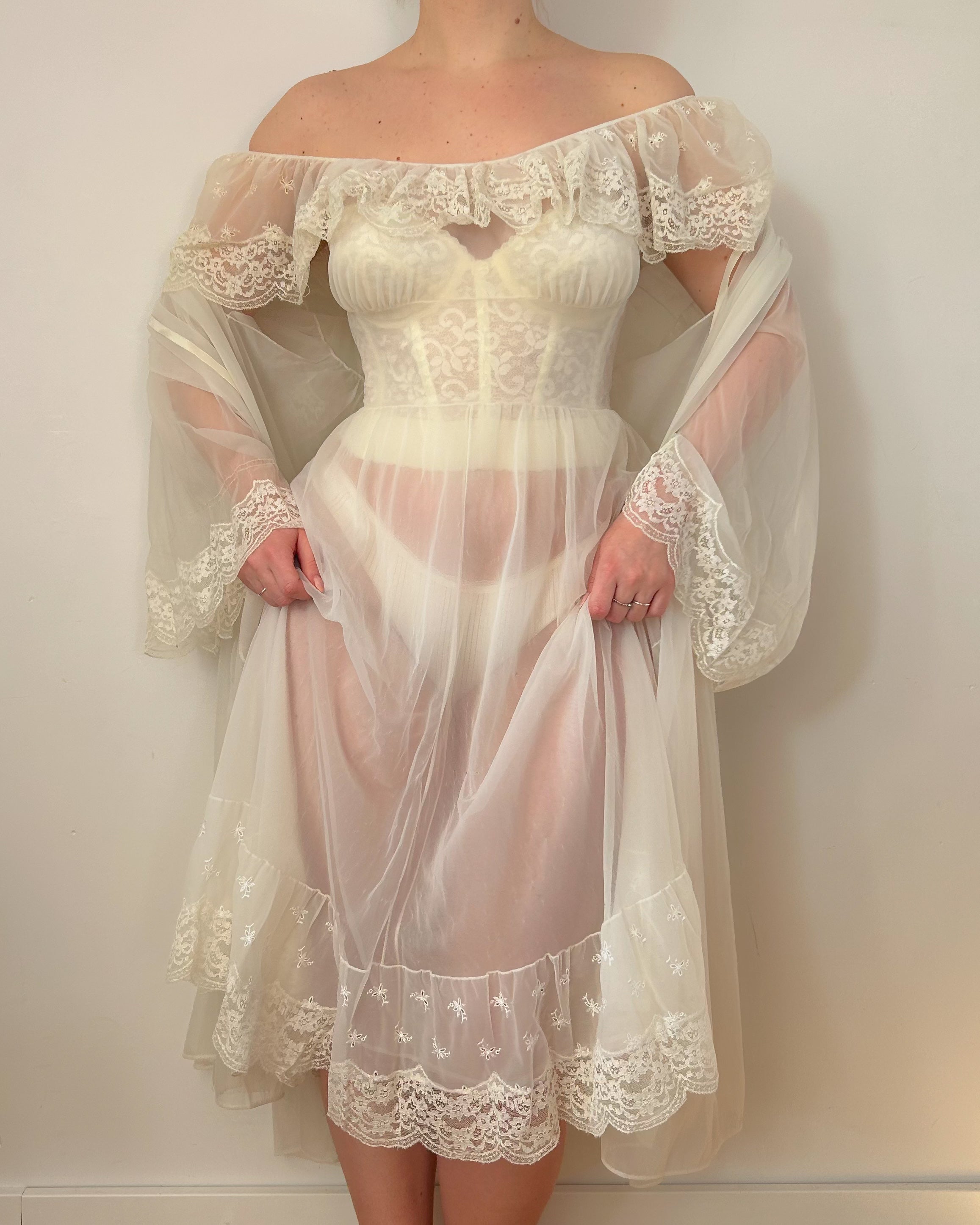 Dream Peignoir Dress Set (S)