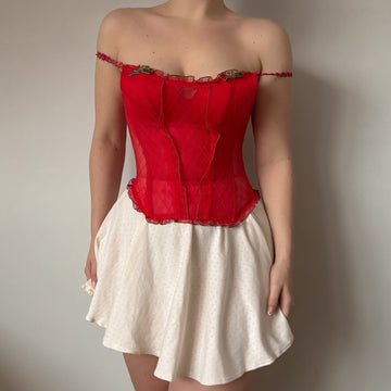 Rose Red Bustier Top 70B/65C/75A