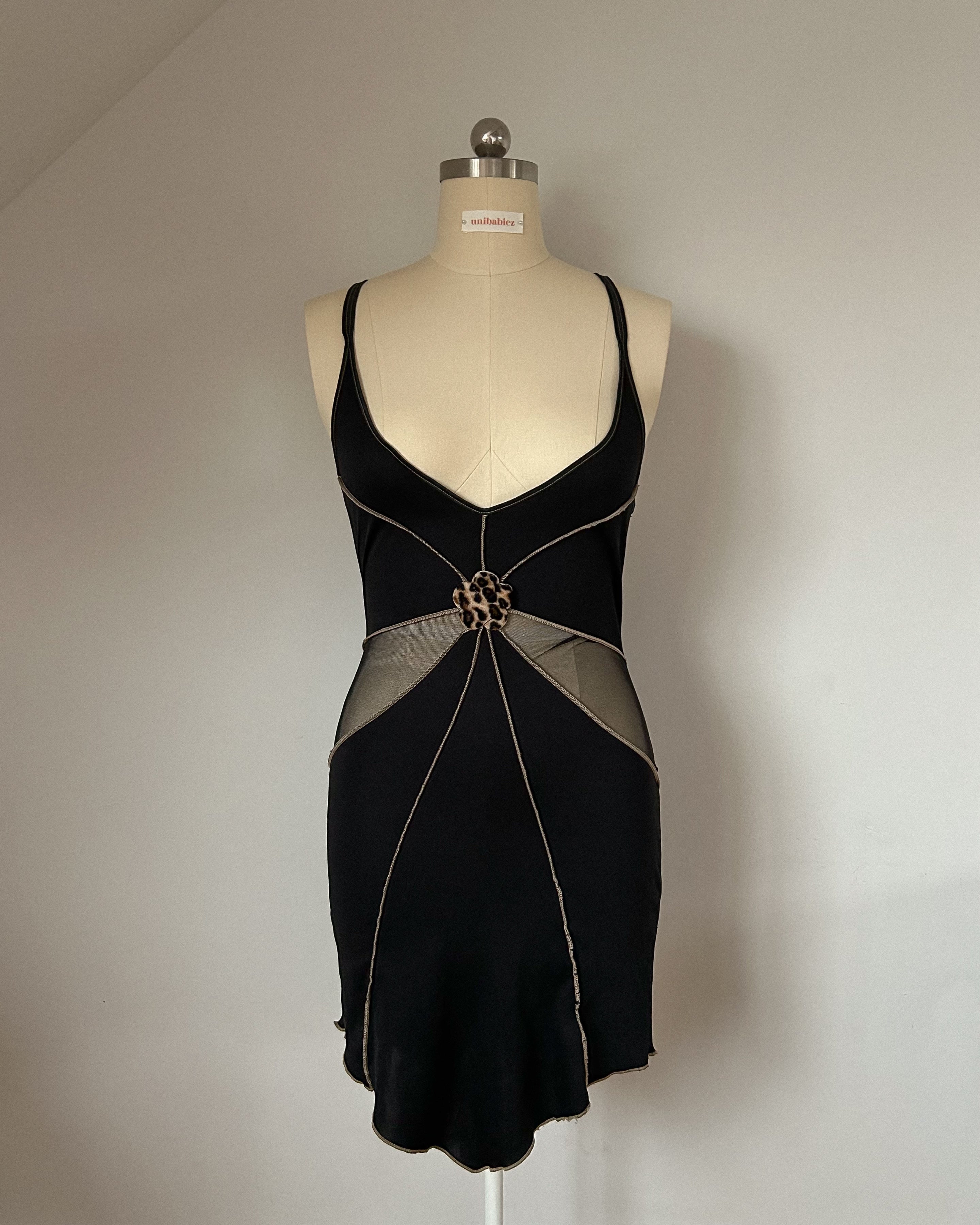 Black Leopard Dress (M/L)