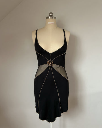 Black Leopard Dress (M/L)
