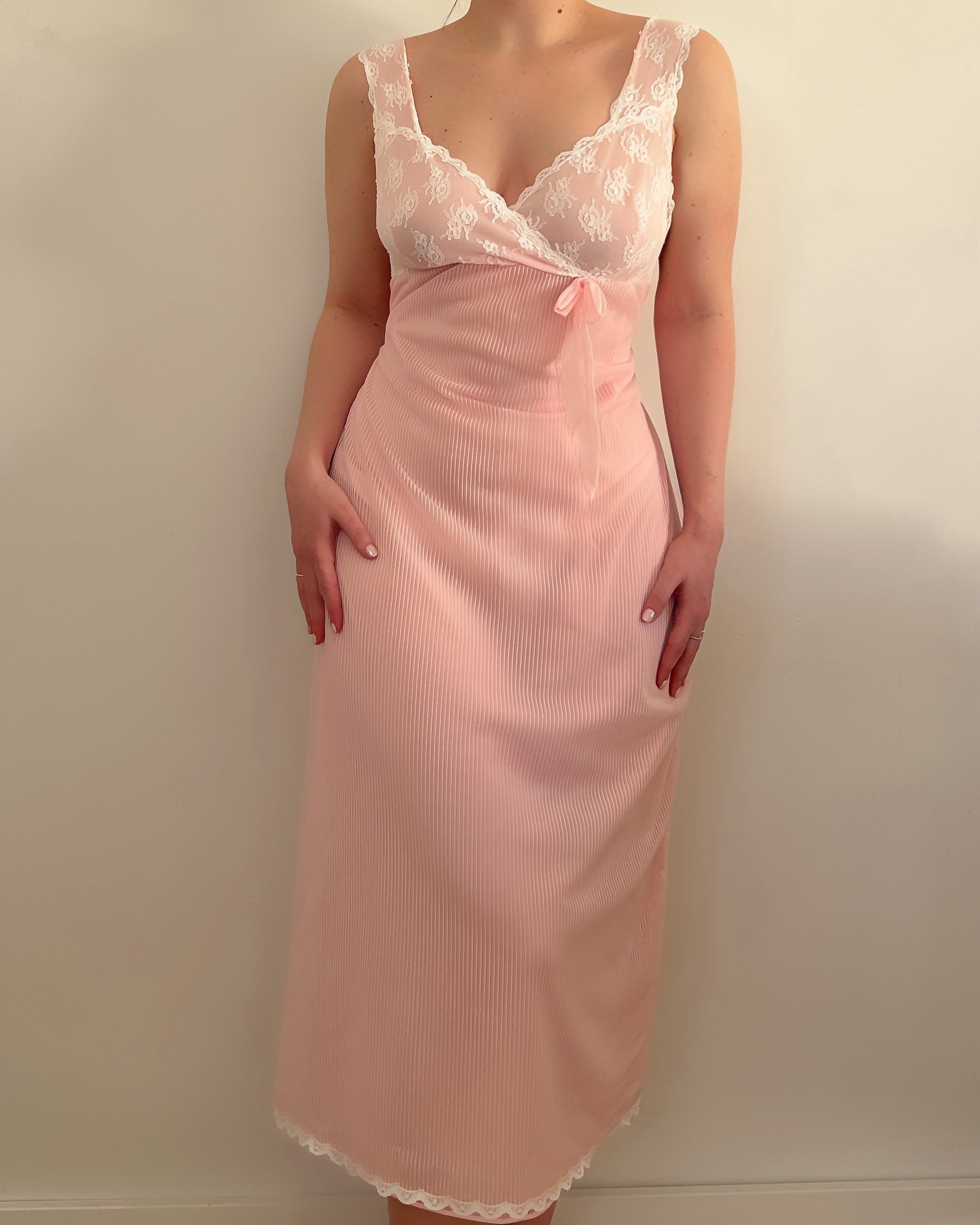 Pink Lace Slip (M)