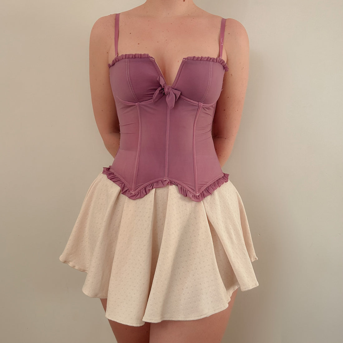 Purple Bow Bustier 75D/70E/80C