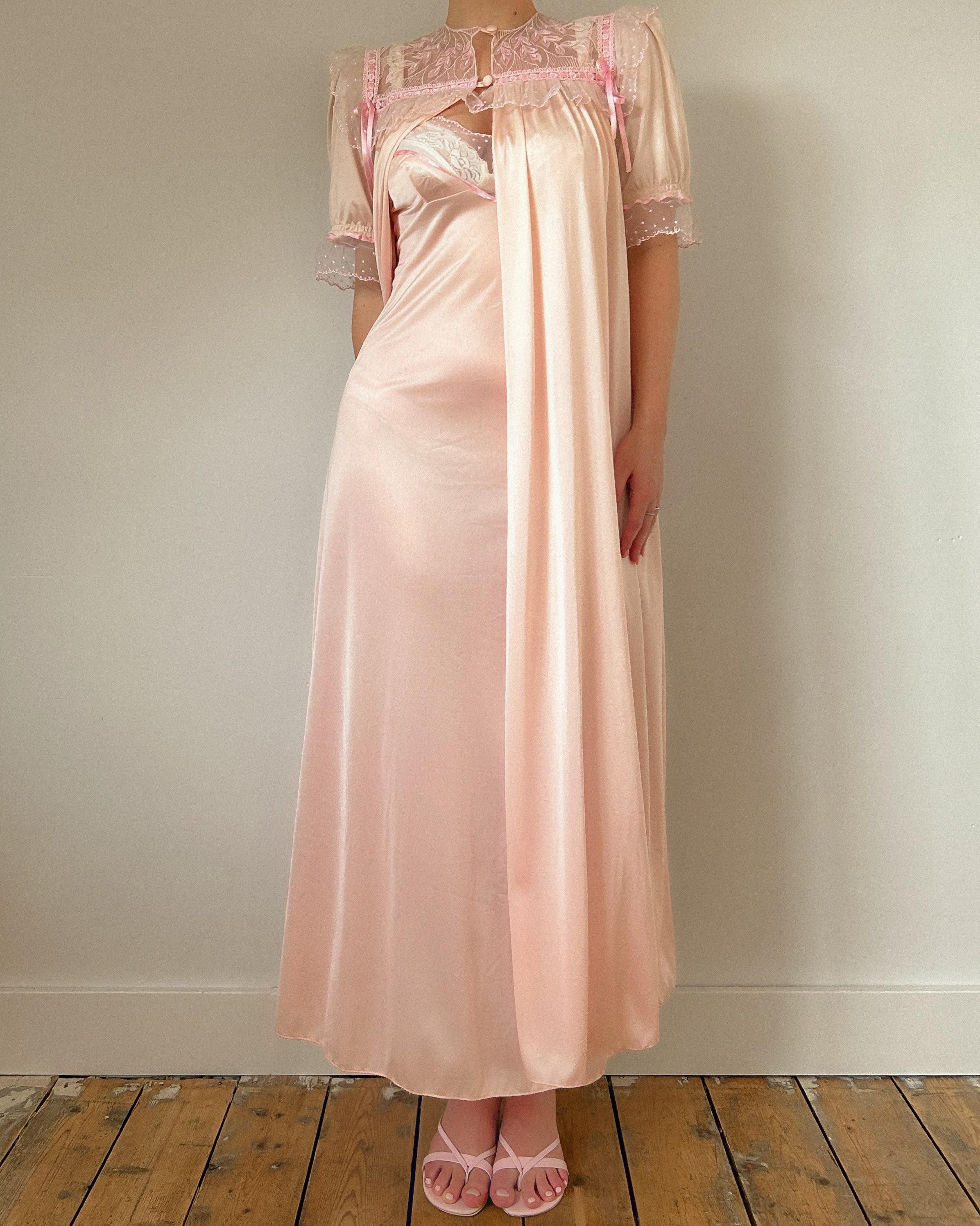 Pink Dream Peignoir Dress Set (S/M)