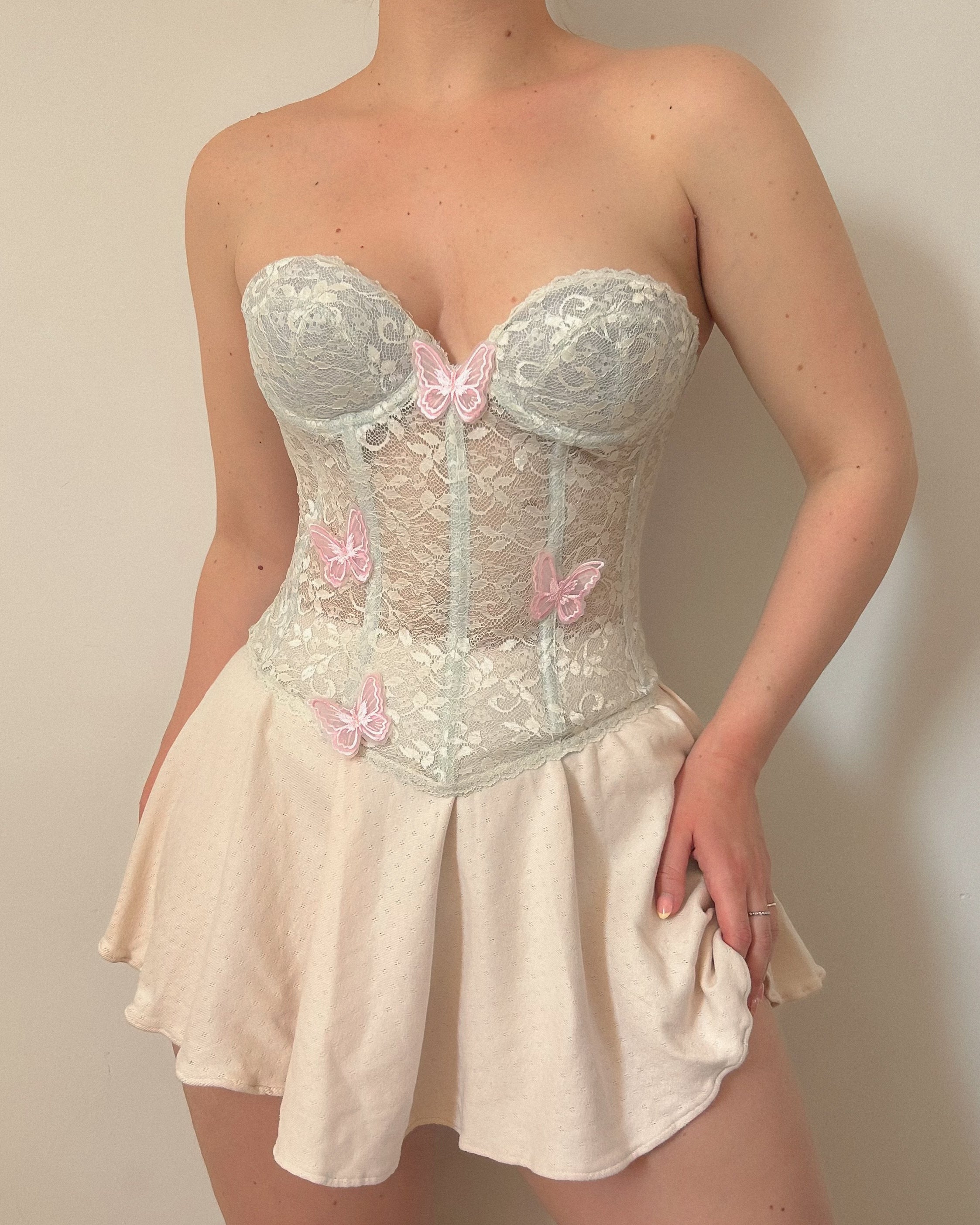 Butterfly Mint Bustier 75C/70D/80B