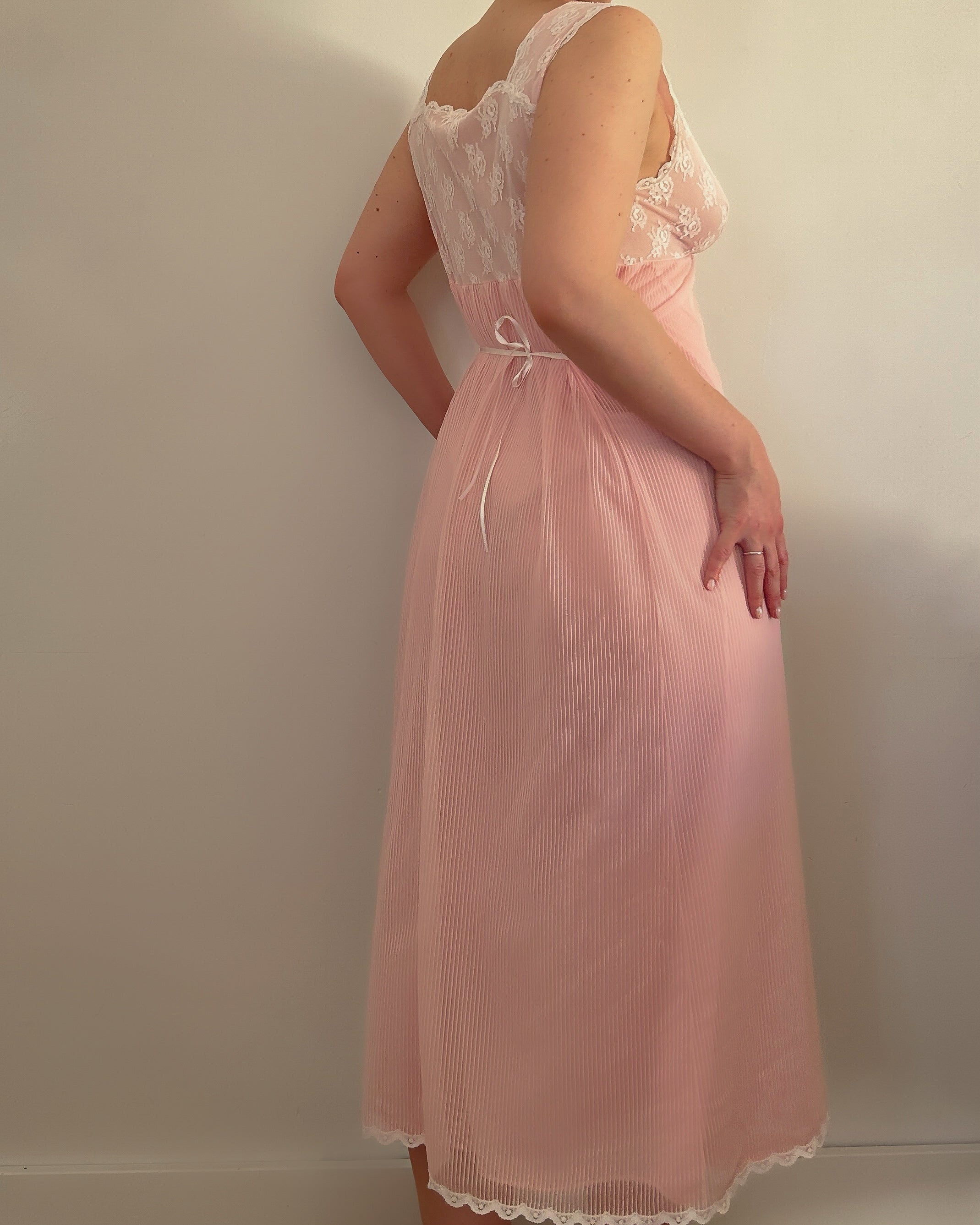 Pink Lace Slip (M)