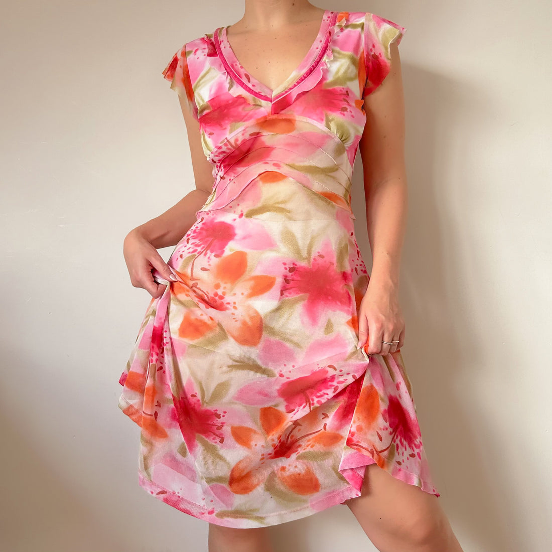 90s Floral Dress (M/L)