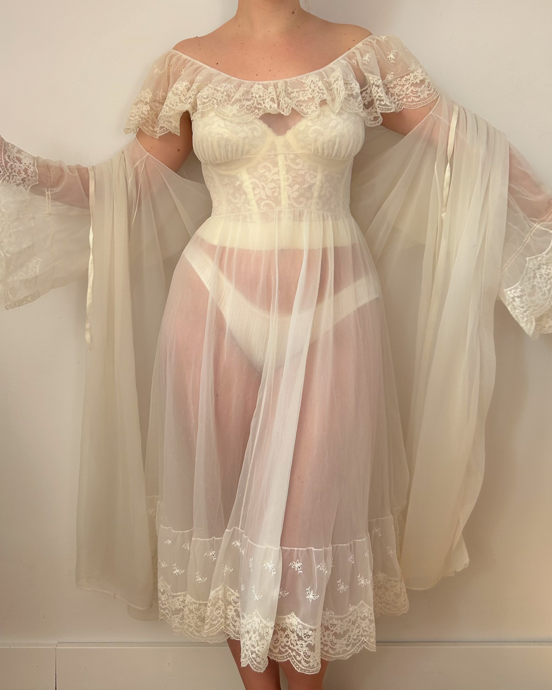 Dream Peignoir Dress Set (S)