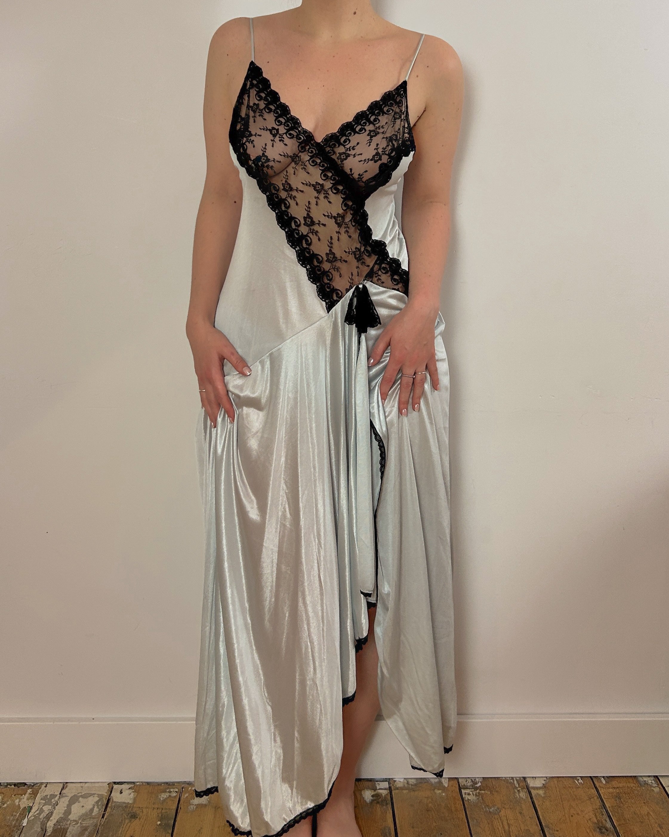 Lace Satin Dress (M)