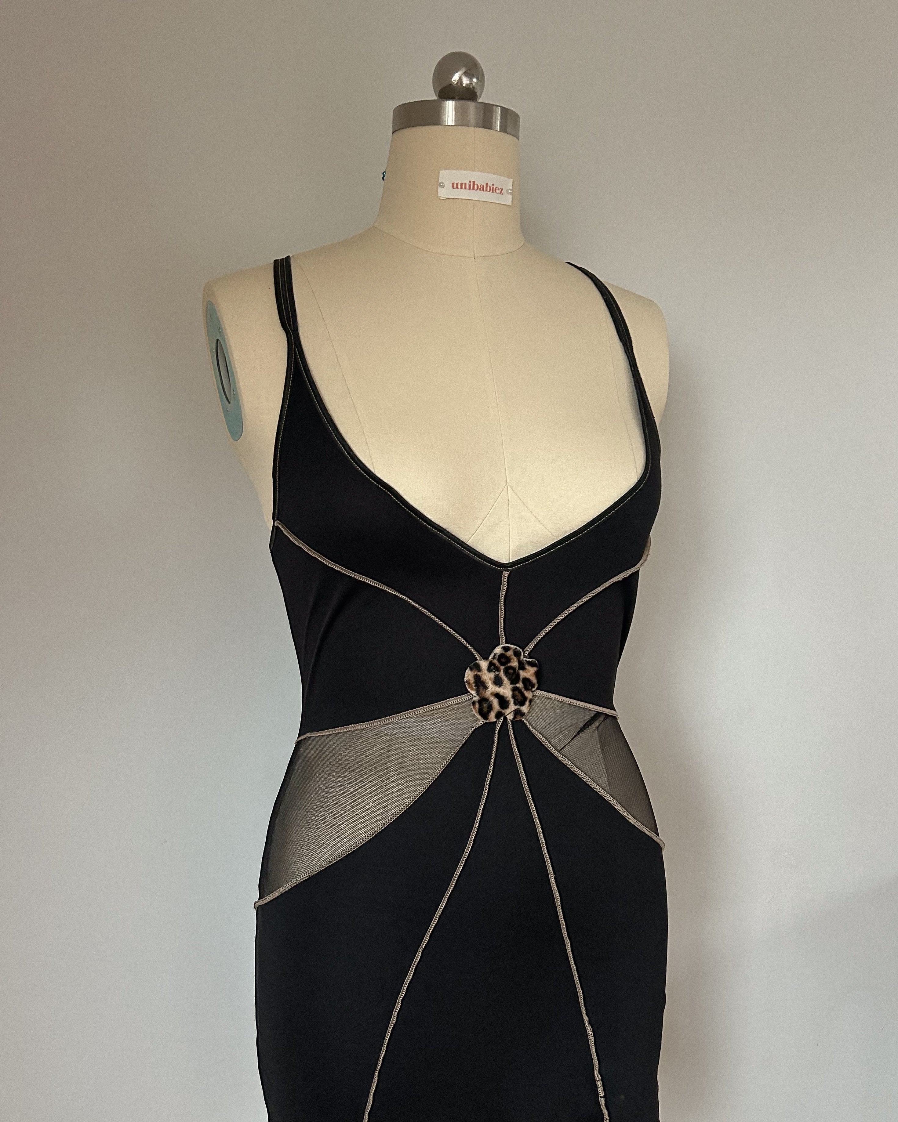 Black Leopard Dress (M/L)
