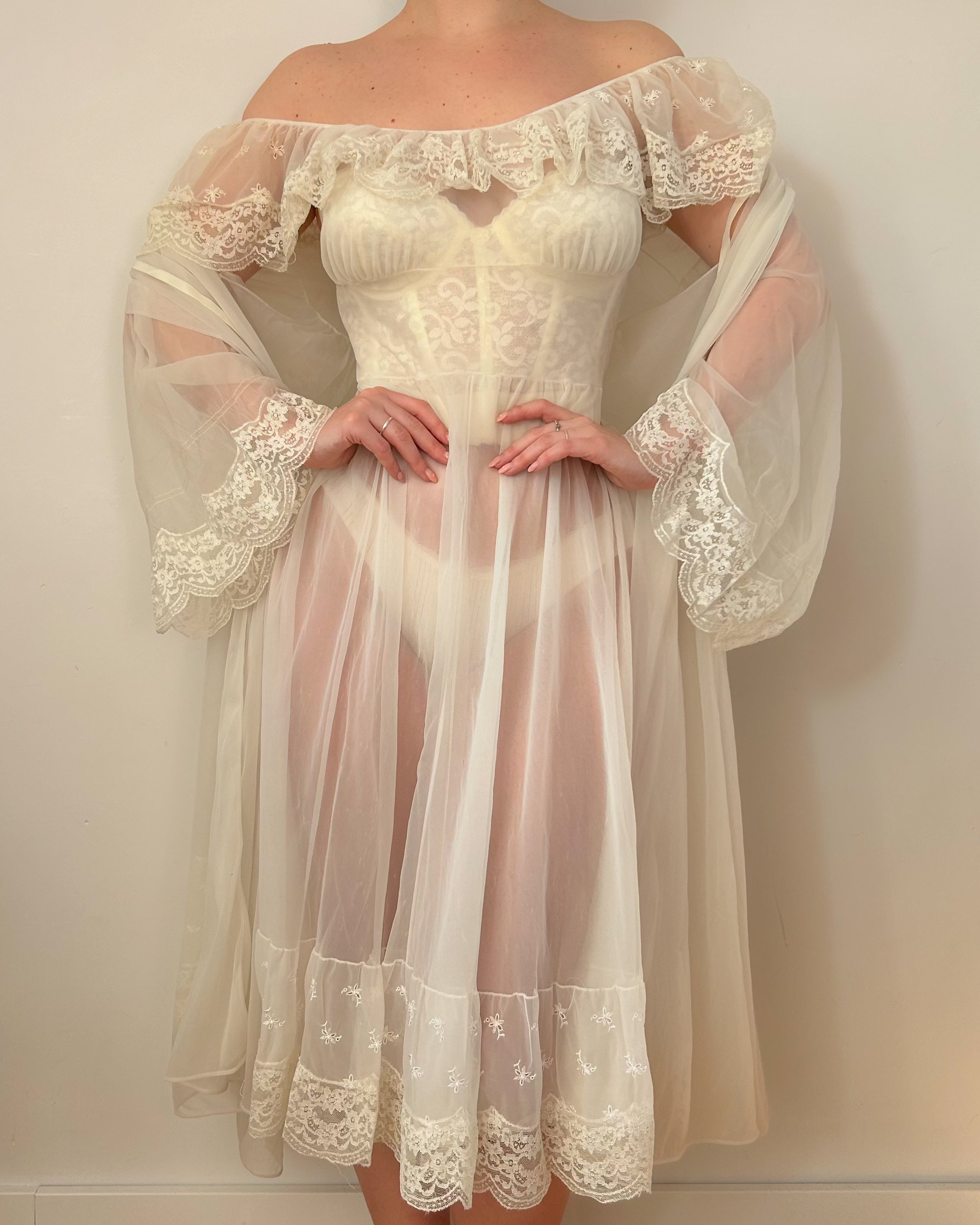 Dream Peignoir Dress Set (S)