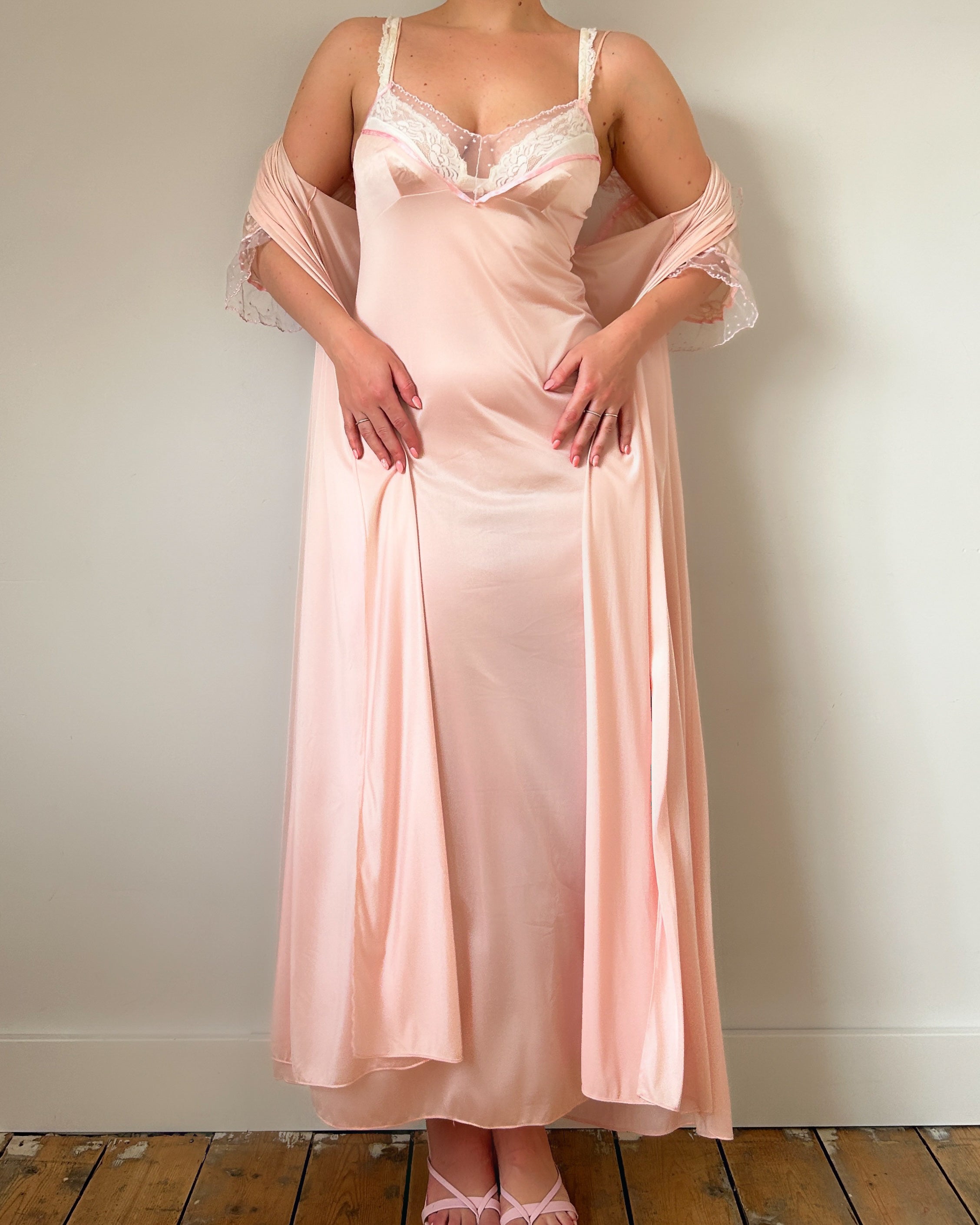 Pink Dream Peignoir Dress Set (S/M)