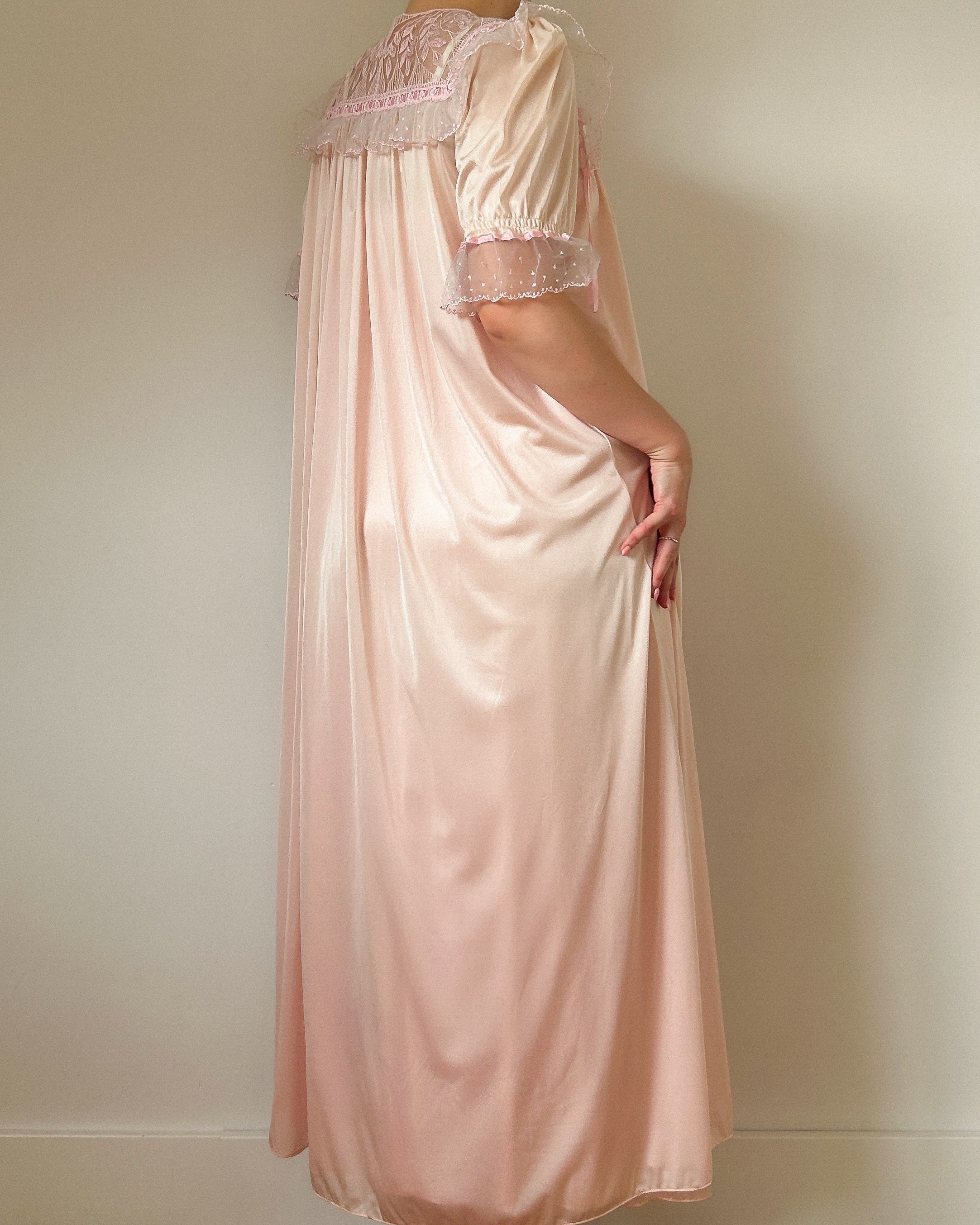 Pink Dream Peignoir Dress Set (S/M)