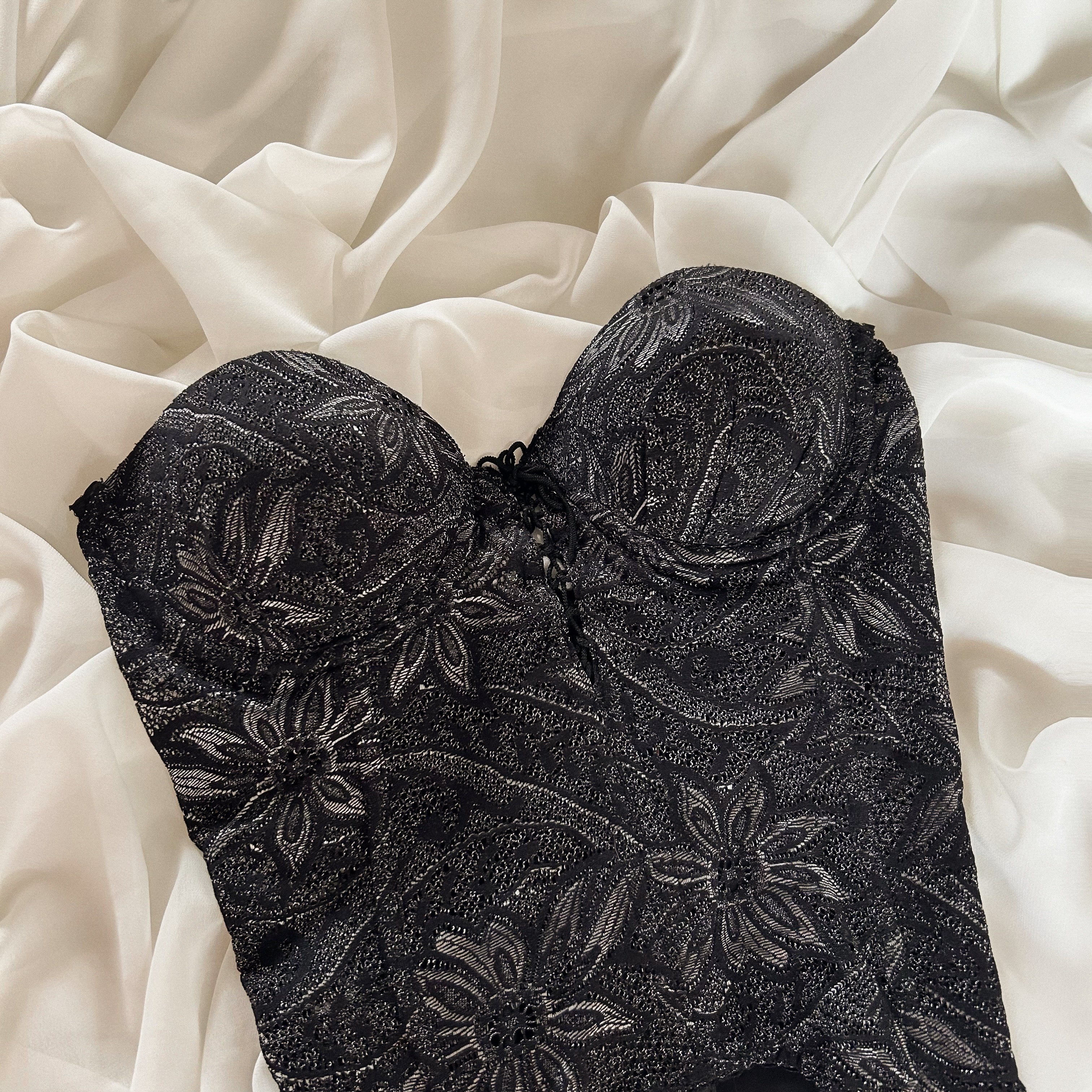 Shimmer Black Bustier 80B/75C/85A