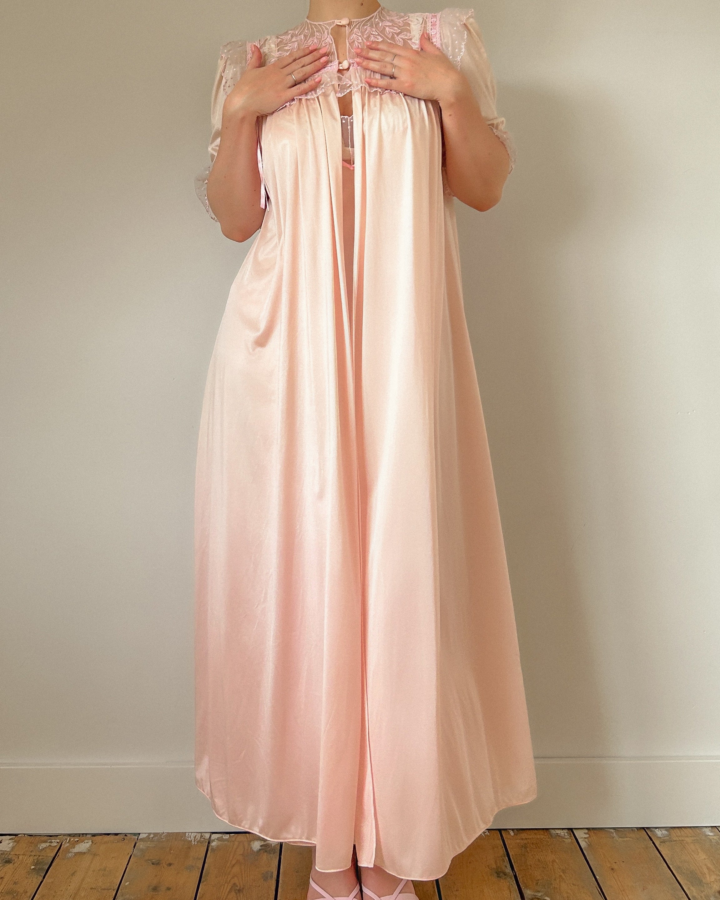 Pink Dream Peignoir Dress Set (S/M)