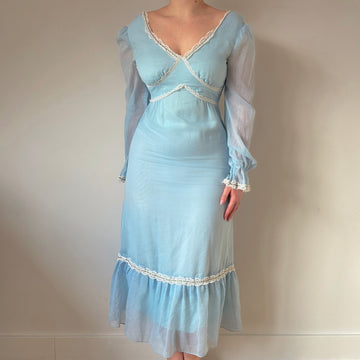 1970s Pale Blue Dress (XS/S)