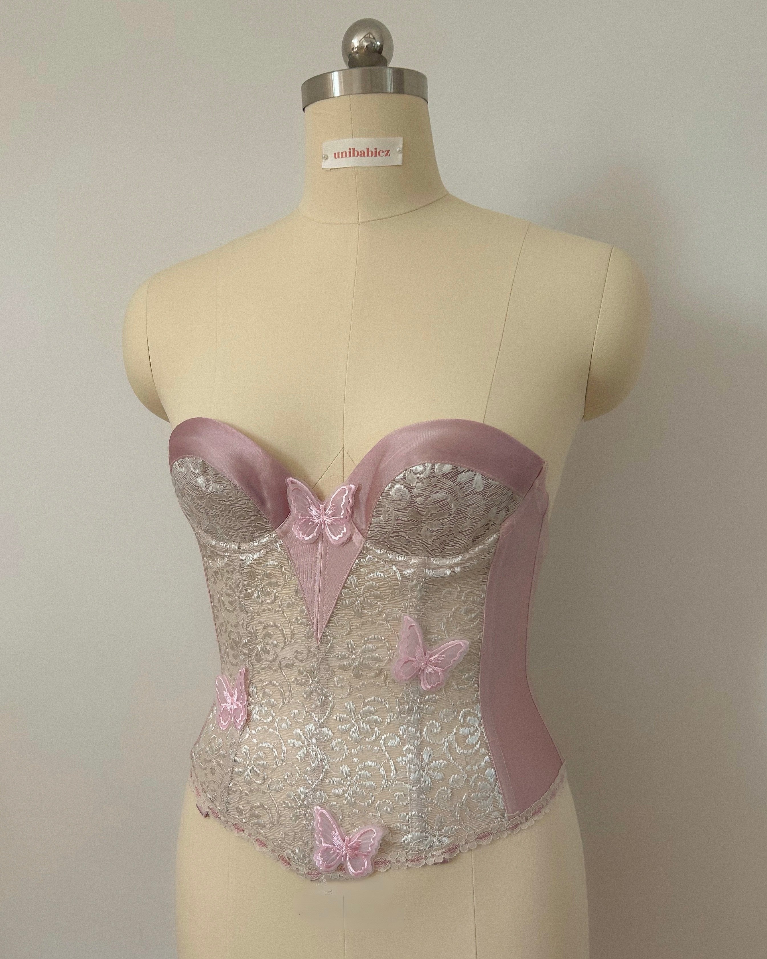 Butterfly Pink Bustier Set 75B/70C/80A