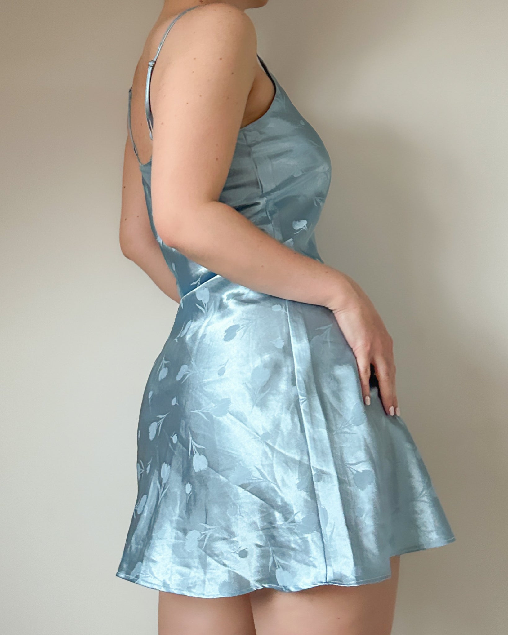 Baby Blue Satin Mini M)