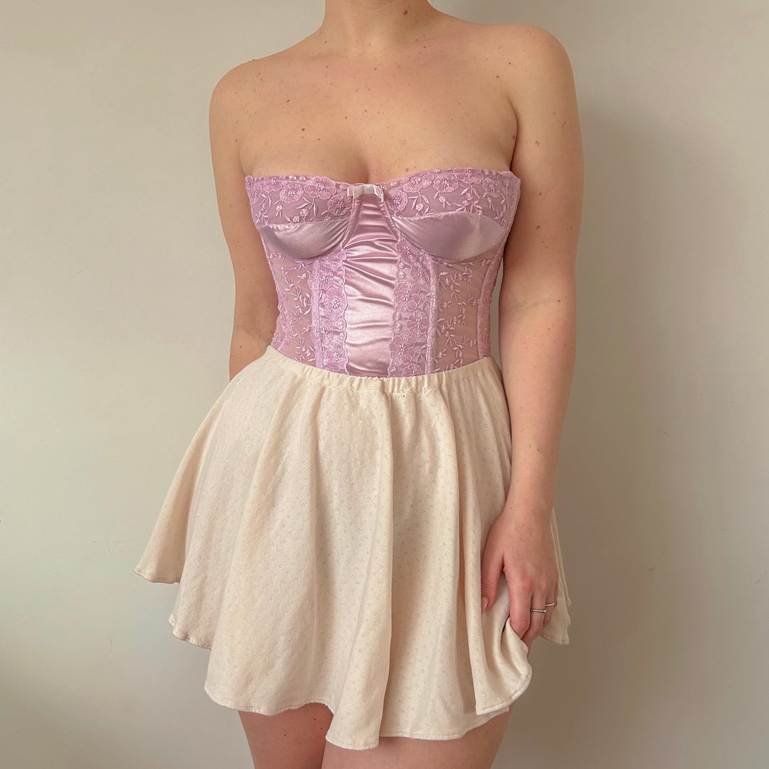 Purple Satin Bustier 80B/75C/85A