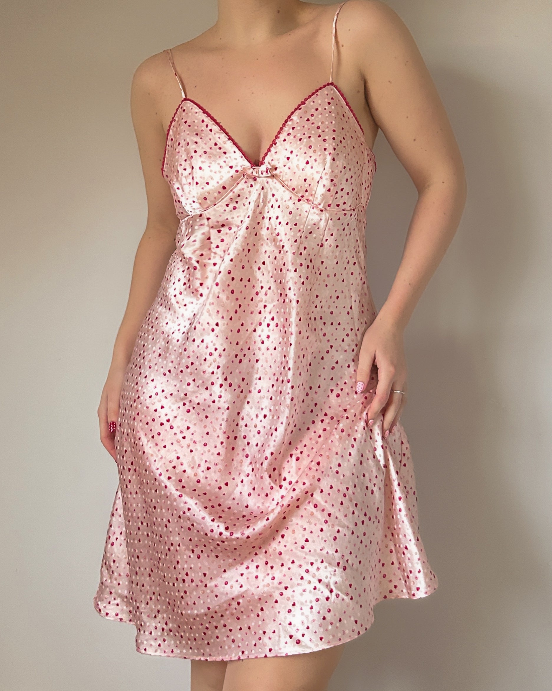Pink Dotted Dress (L/XL)