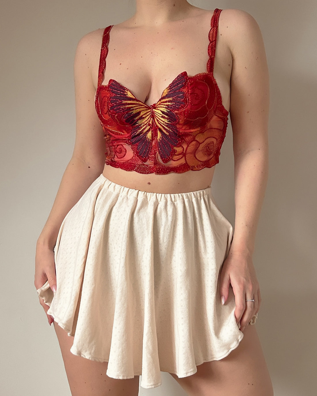Rare Red Ravage Butterfly Bustier 75B/70C/80A