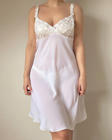 White Lace Slip Dress (L/XL)