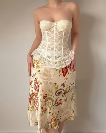 Satin Midi Skirt (M)