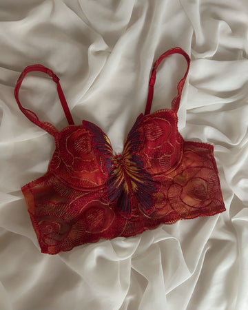 Rare Red Ravage Butterfly Bustier 75B/70C/80A