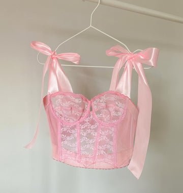 Warners Pink Bow Bustier 80B/75C/85A