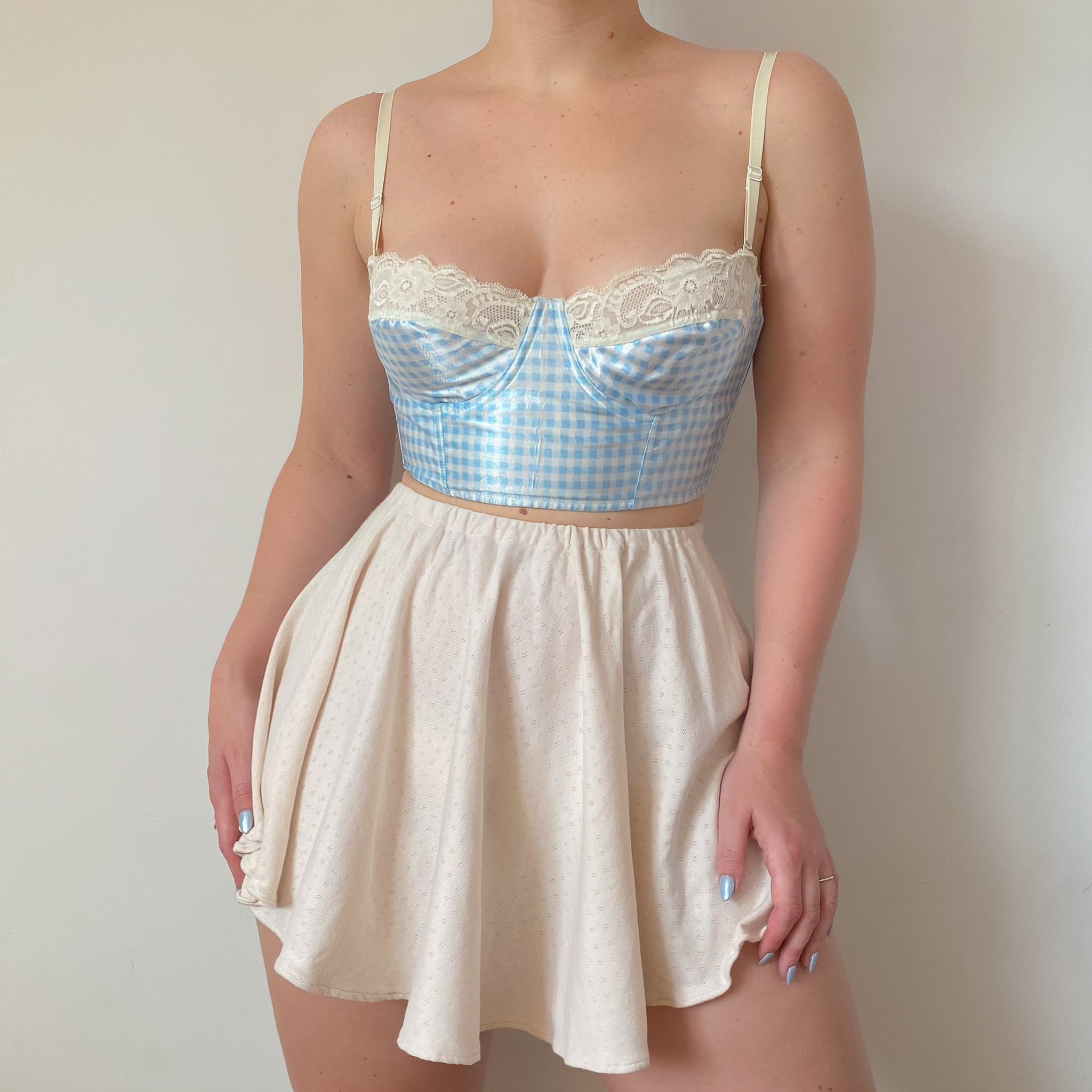 Blue Gingham Bustier 85B/80C/90A