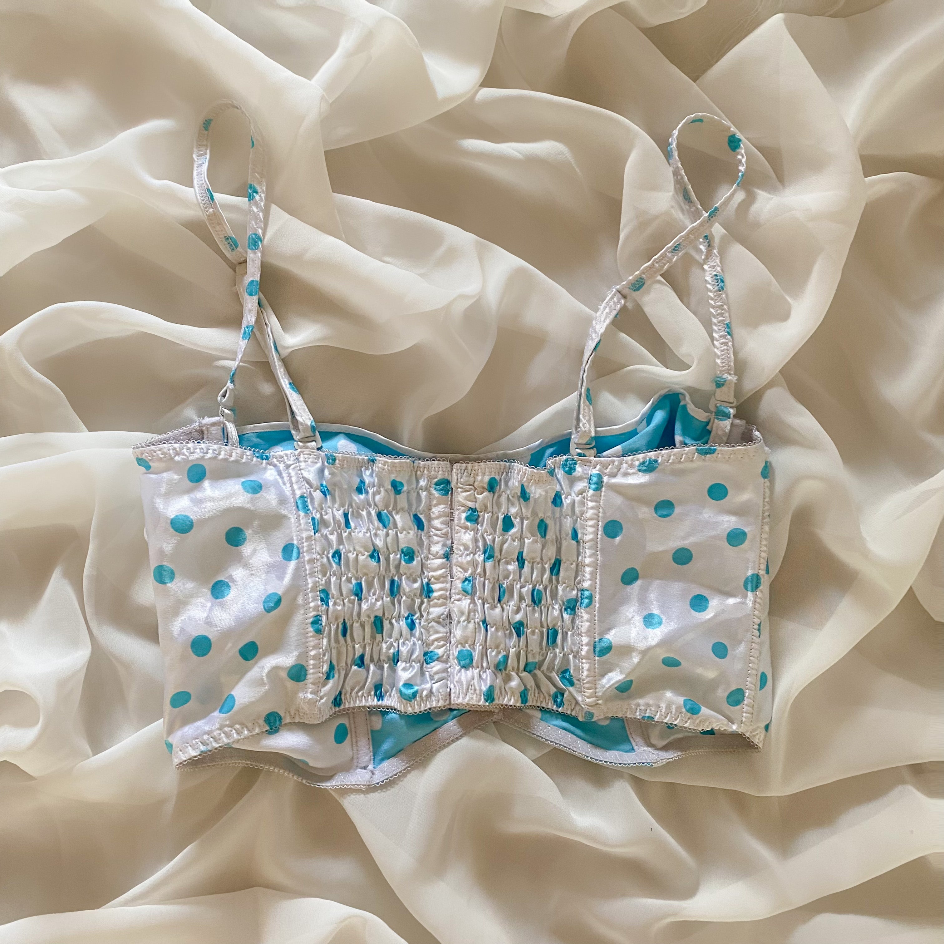 Sky Polkadot Bustier 75C/70D/80B
