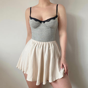 Grey Ribbed Bustier 85B/80C/90A