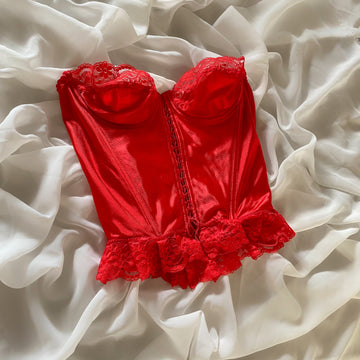 Satin Red Bustier 75B/70C/80A