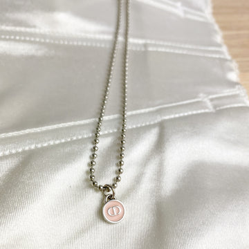 "CD" Pink Dior Reworked Necklace