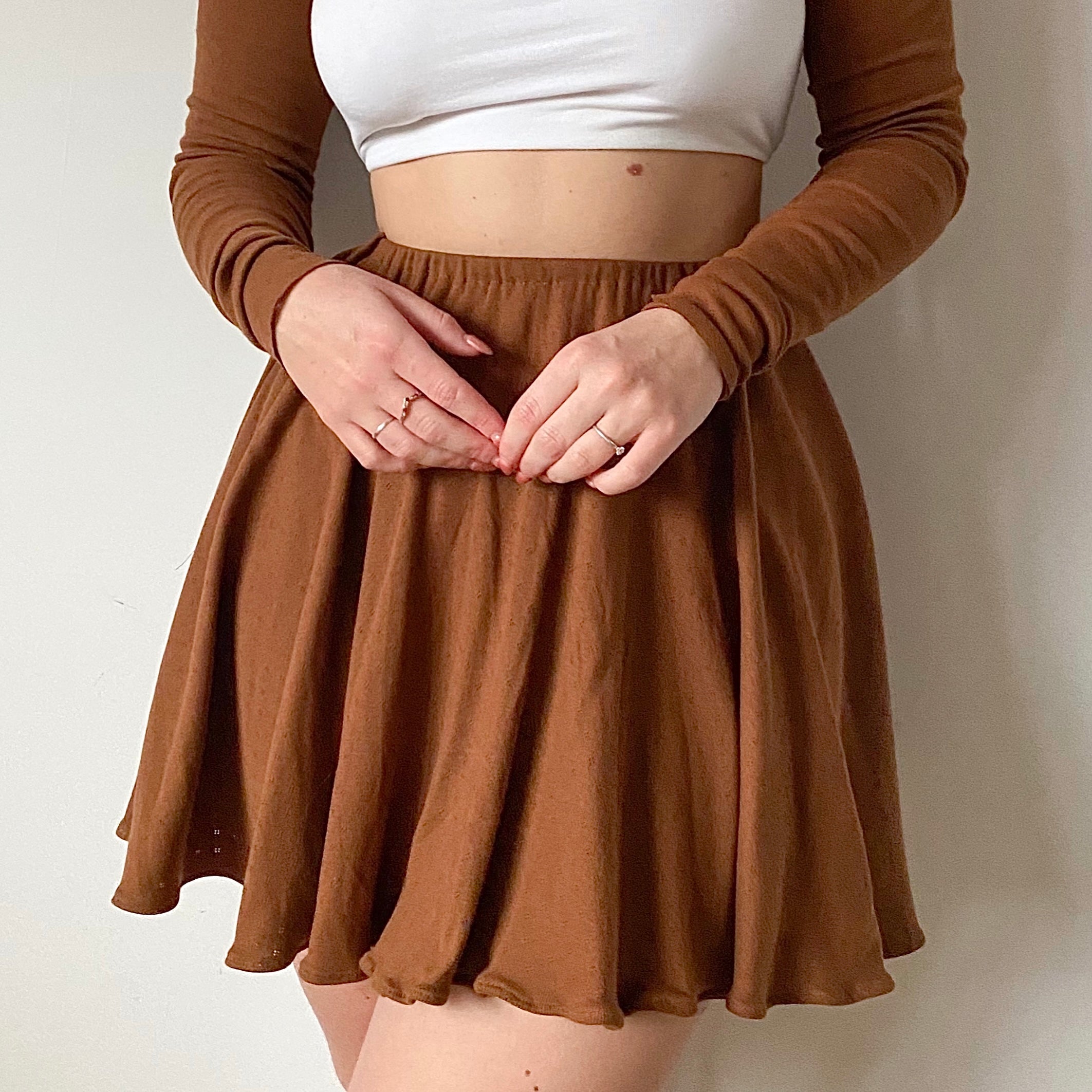 Brown skirt outfits tumblr sale