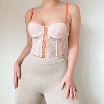 Peach Trim Bustier 65B/60C/70A