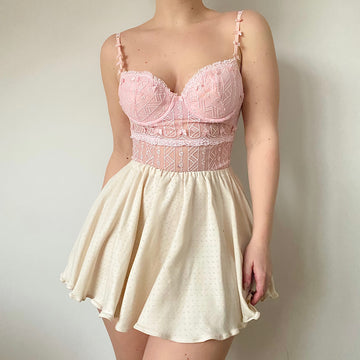 Baby Pink Bow Bustier 85C/80D/90B