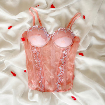 Blush Heart Bustier 75C/70D/80B